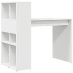 Stalas su lentyna Balta 108 x 55 x 103.5 cm Apdirbta mediena