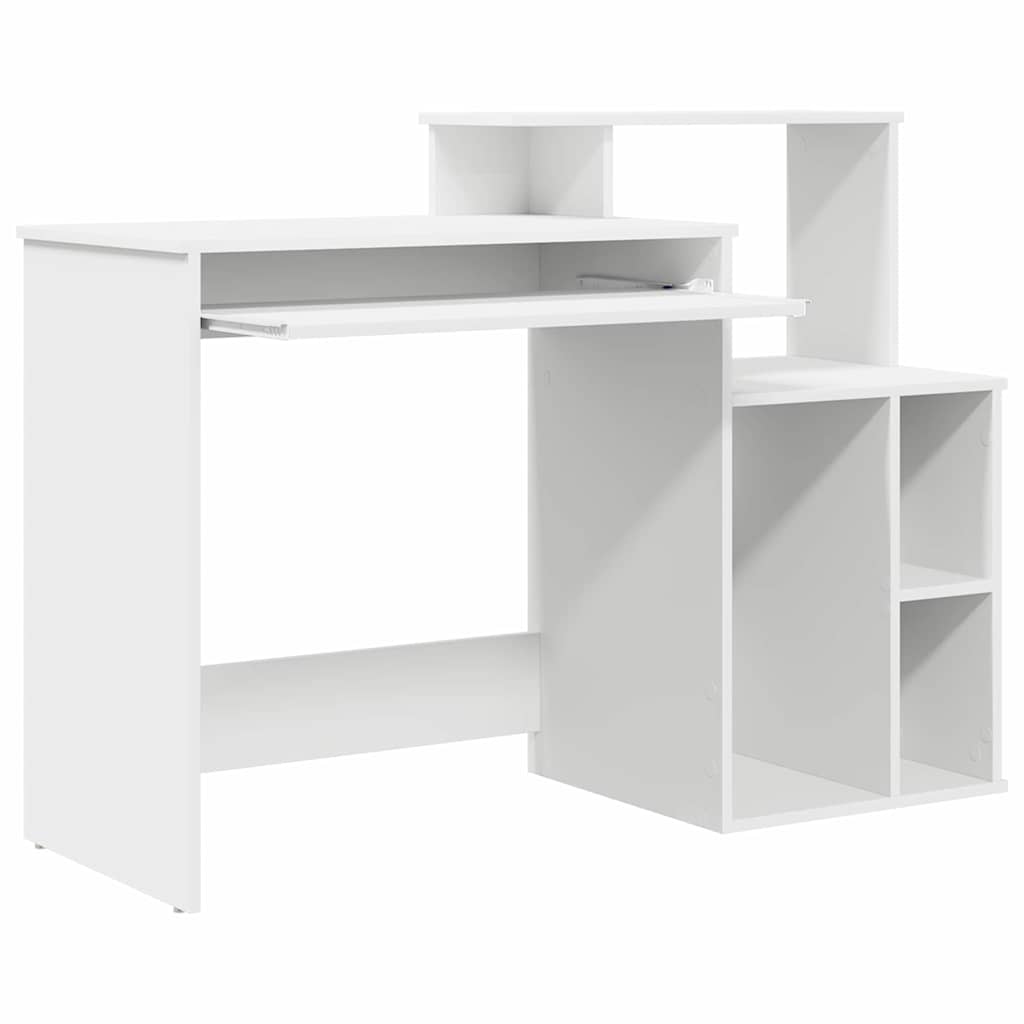 Stalas su stalčių Balta 120,5 x 44 x 88,5 cm Apdirbta mediena