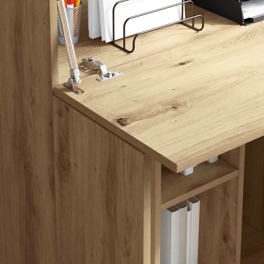 Stalas su lentyna Amatininkų ąžuolas 71.5 x 31.5 x 106.5 cm