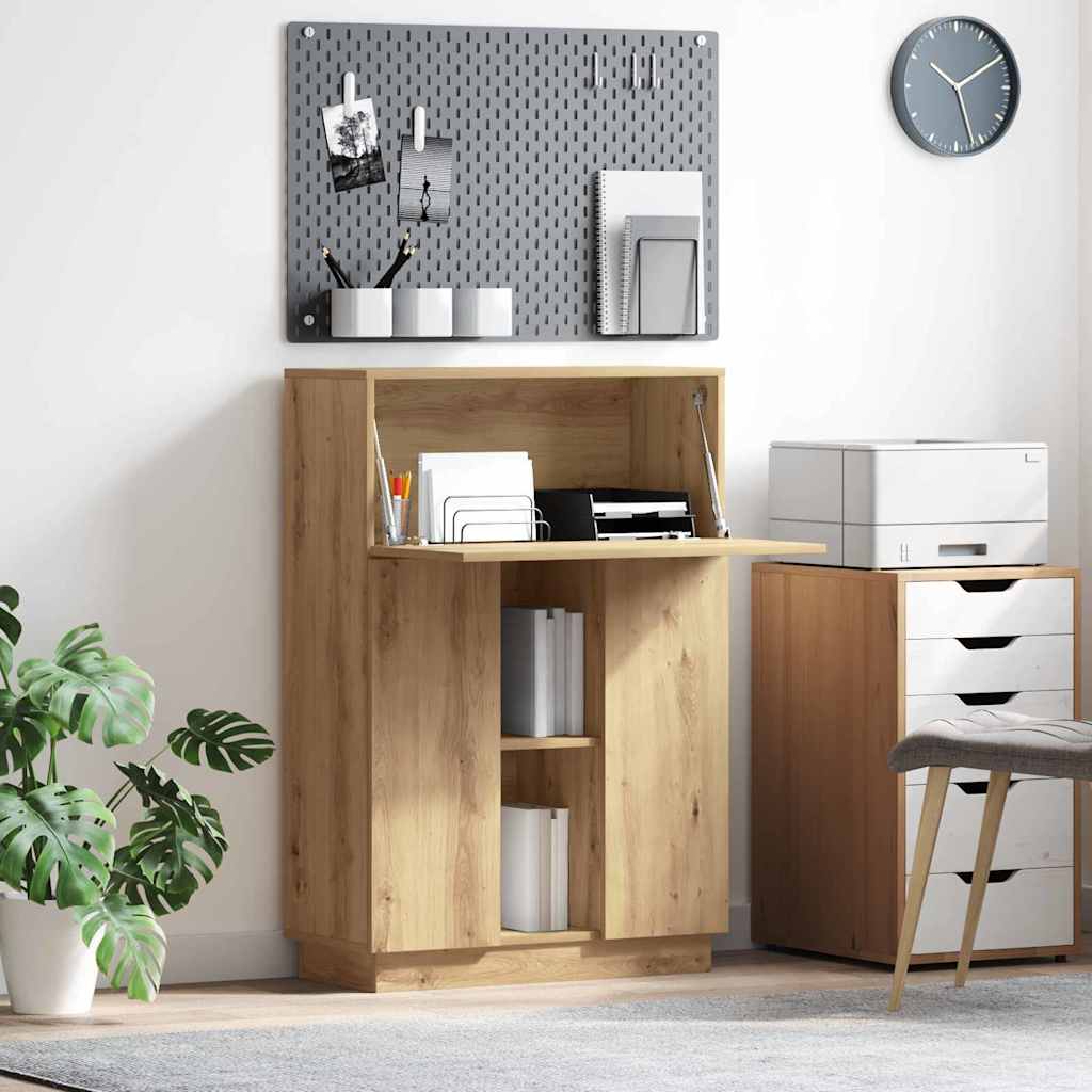 Stalas su lentyna Amatininkų ąžuolas 71.5 x 31.5 x 106.5 cm
