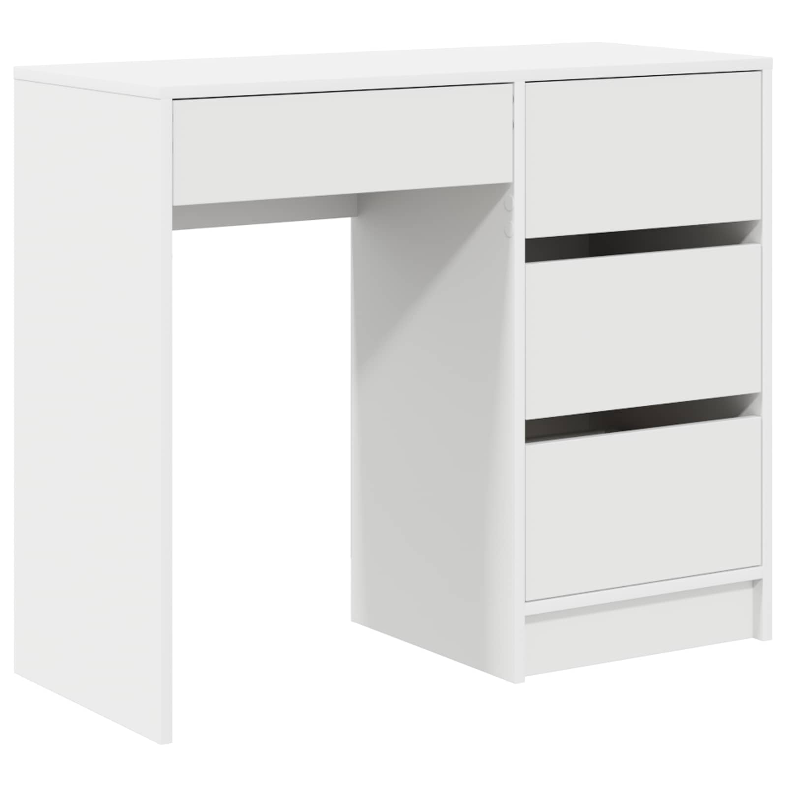 Stalas su stalčių Balta 90 x 37.5 x 75 cm Apdirbta mediena