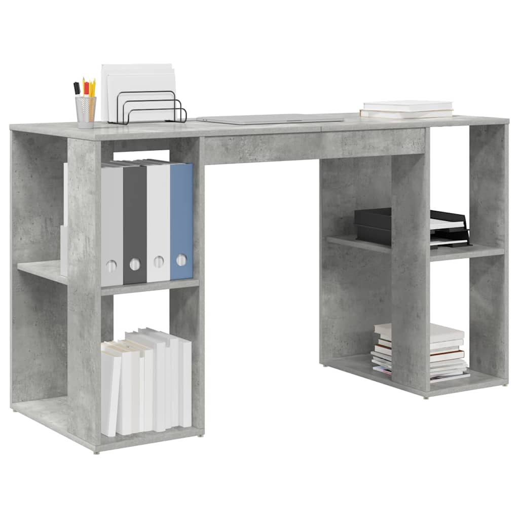 Stalas Betono pilka 130 x 50.5 x 75 cm Apdirbta mediena