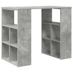 Stalas su lentyna Betono pilka 90 x 50 x 75 cm Apdirbta mediena