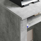 Stalas su ratais Betono pilka 91 x 50 x 77 cm Apdirbta mediena