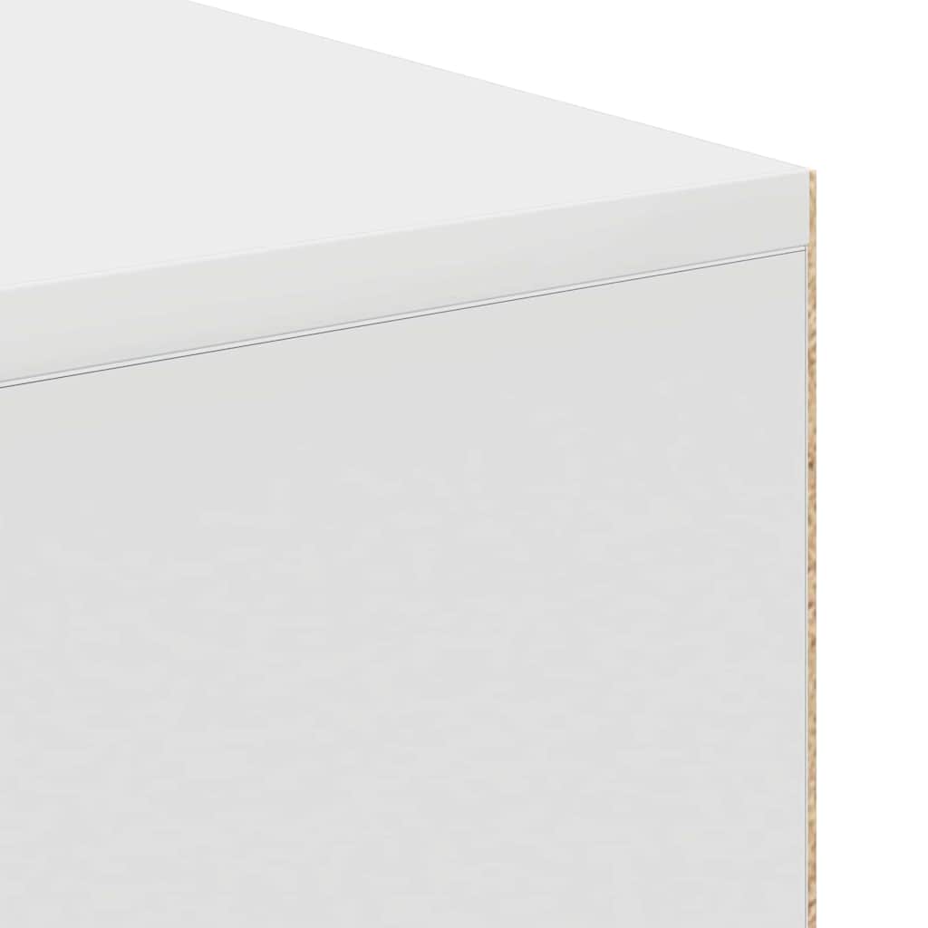 Stalas su lentyna Balta 102 x 50 x 75 cm Apdirbta mediena