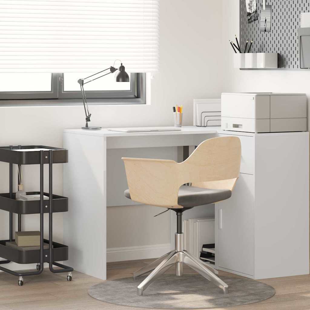 Stalas su lentyna Balta 102 x 50 x 75 cm Apdirbta mediena