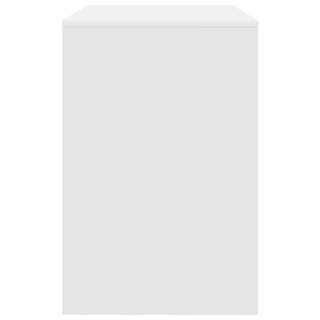 Stalas su lentyna Balta 102 x 50 x 75 cm Apdirbta mediena