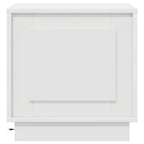 Šalia lovos spintelė su 2 pcs Balta 44 x 34,5 x 45 cm