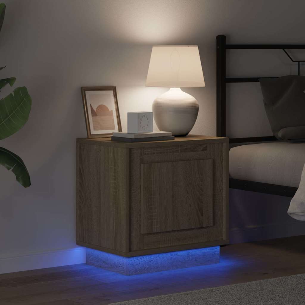 Šalia lovos spintelė su 2 pcs Sonoma ąžuolas 44 x 34,5 x 45 cm