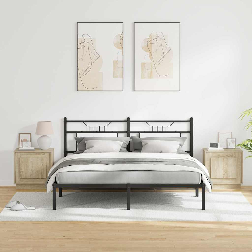 Šalia lovos spintelė su 2 pcs Sonoma ąžuolas 44 x 34,5 x 45 cm