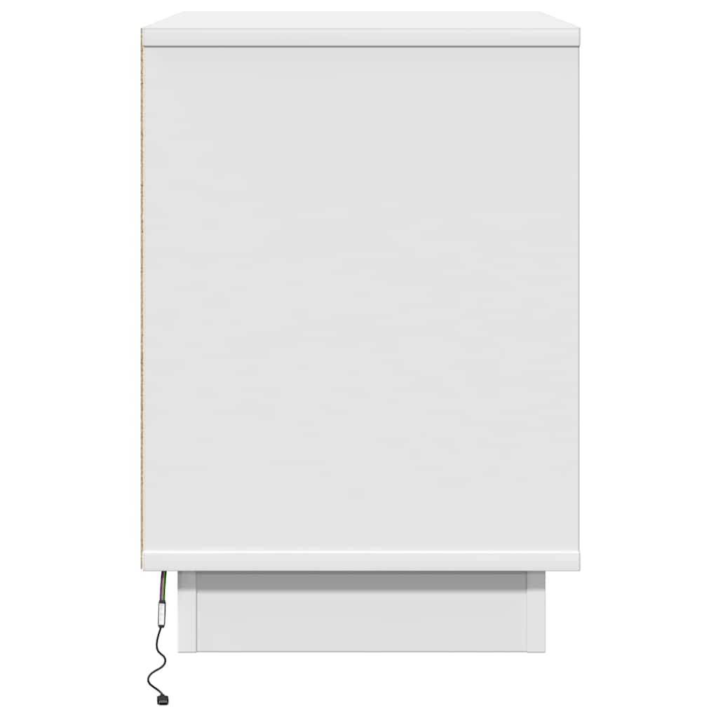 Šalia lovos spintelė su stalčių 2 pcs Balta 50 x 34.5 x 50 cm