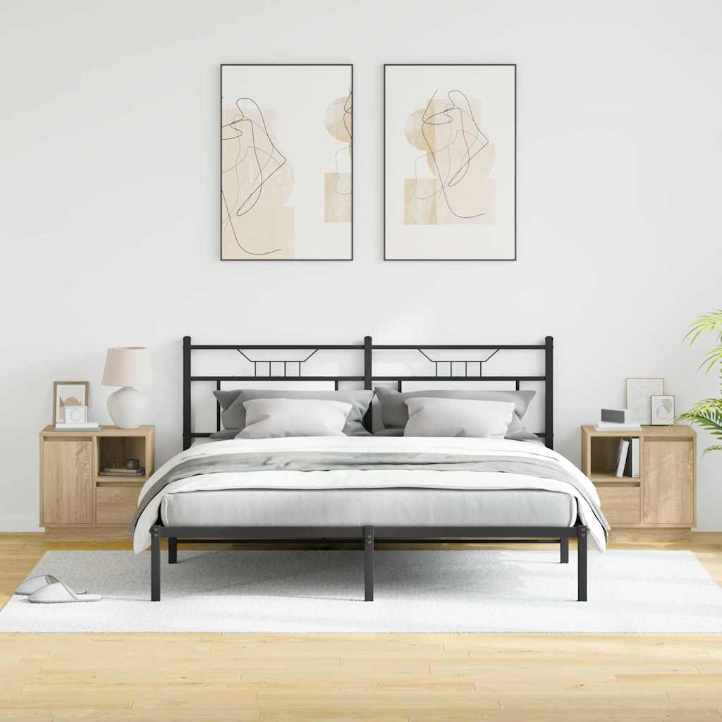 Šalia lovos spintelė su 2 pcs Sonoma ąžuolas 50 x 34.5 x 50 cm