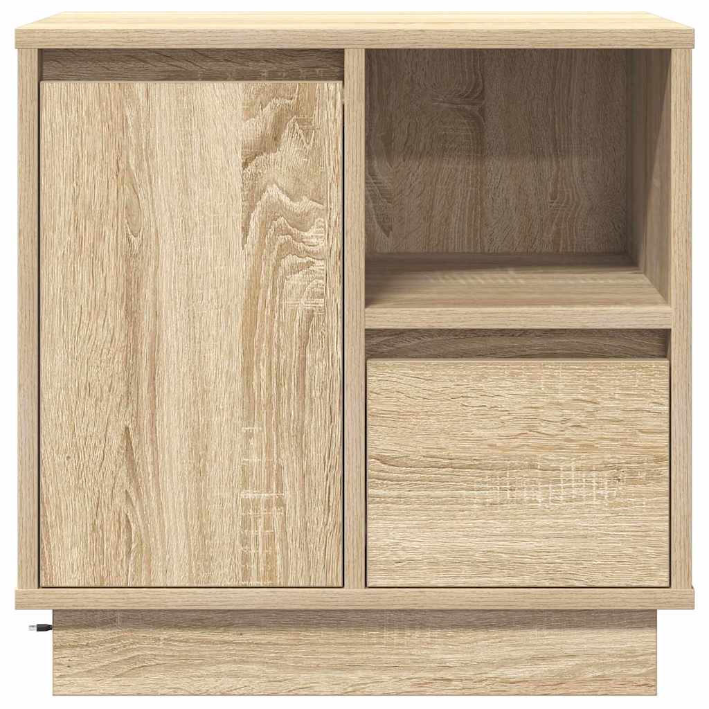 Šalia lovos spintelė su 2 pcs Sonoma ąžuolas 50 x 34.5 x 50 cm