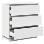 Šalia lovos spintelė Balta 71 x 34.5 x 75 cm Apdirbta mediena