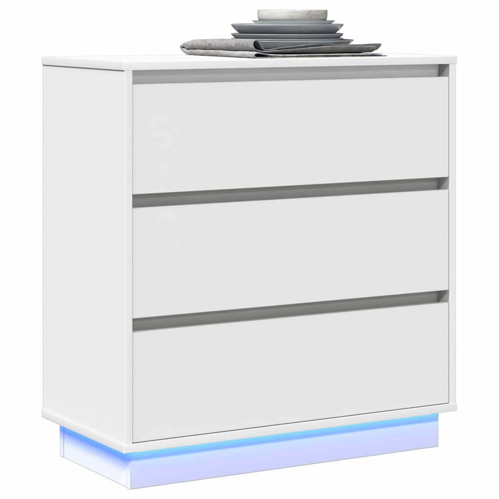 Šalia lovos spintelė Balta 71 x 34.5 x 75 cm Apdirbta mediena