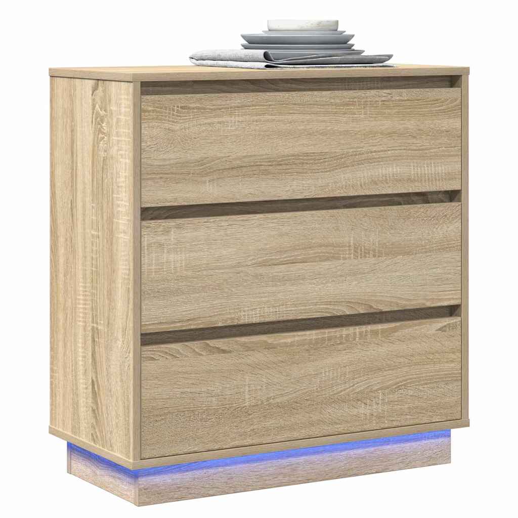Šalia lovos spintelė su Sonoma ąžuolas 71 x 34.5 x 75 cm