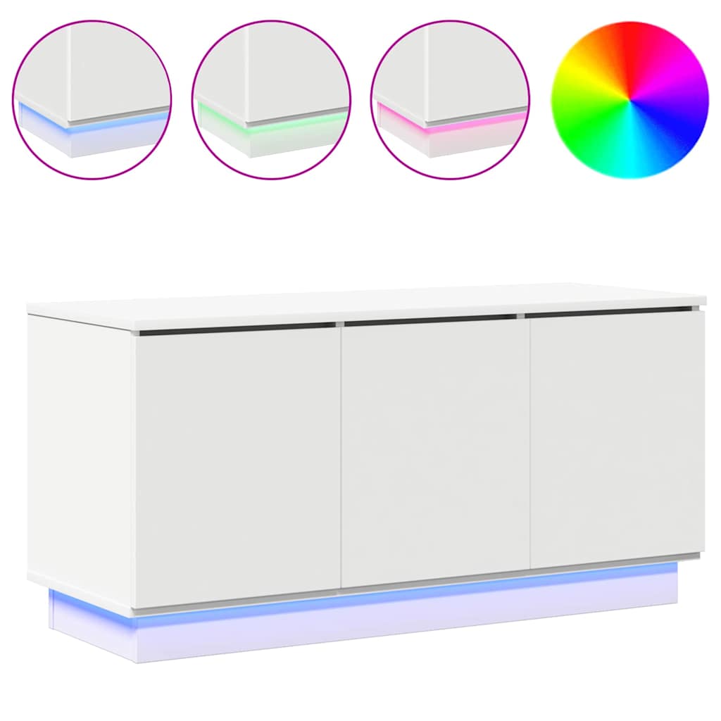 Televizoriaus spintelė Balta 100 x 38 x 49 cm Apdirbta mediena