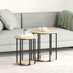 Šoninių staliukų komplektas 2 pcs Ruda 50 x 50 x 50,5 cm
