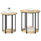 Šoninių staliukų komplektas 2 pcs Ruda 50 x 50 x 50,5 cm