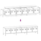 Televizoriaus spintelė, garstyčių, 202x39x43,5cm, plienas