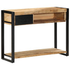 konsolinis stalas 100x35x75 cm Tvirtas neapdorotas medis Mango