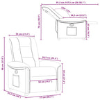 Atlošiamas krėslas, tamsiai pilkos spalvos, audinys