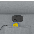 Atlošiamas masažinis krėslas, šviesiai pilkos spalvos, audinys