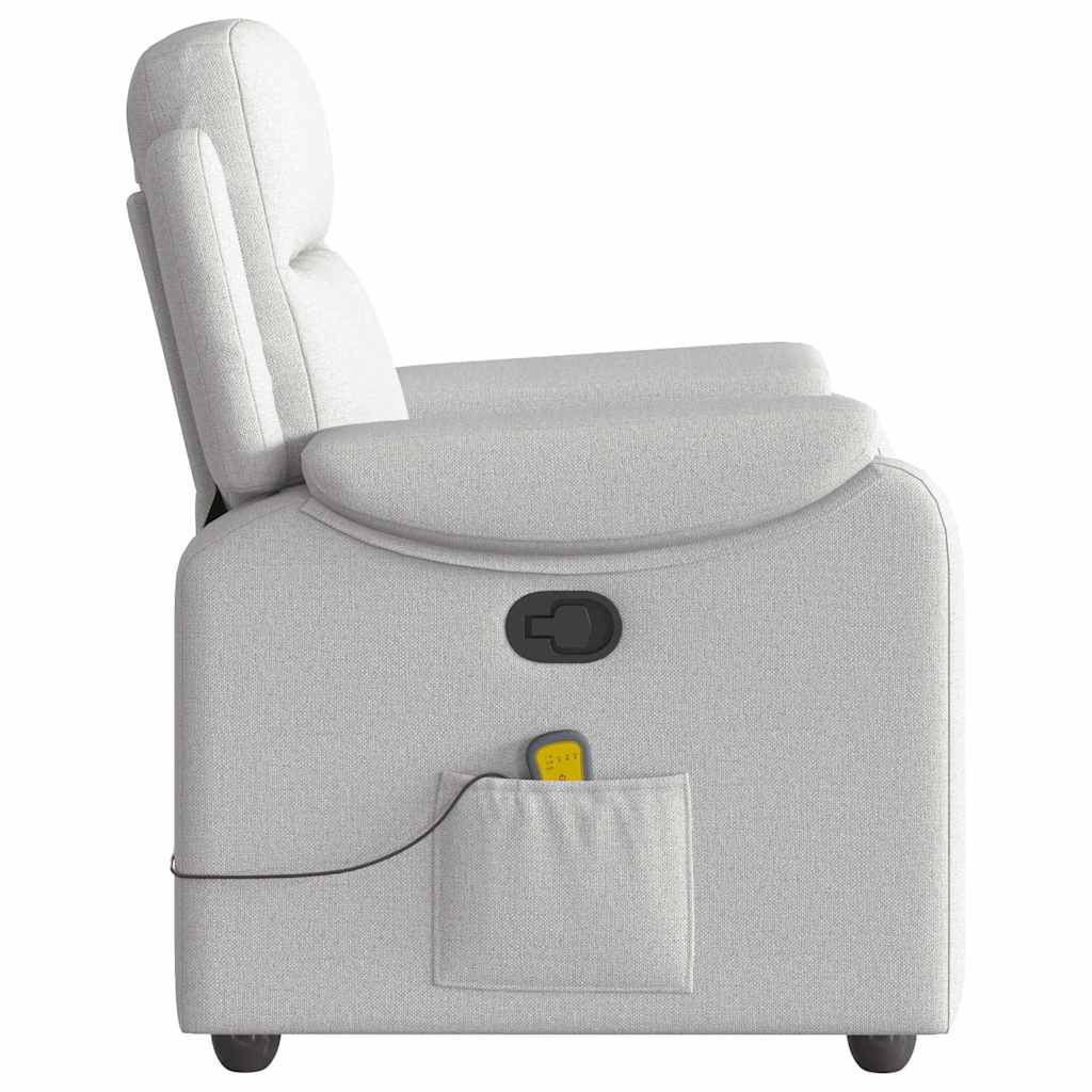 Atlošiamas masažinis krėslas, pilkos spalvos, audinys