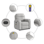 Atlošiamas masažinis krėslas, pilkos spalvos, audinys