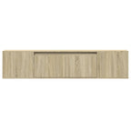 Sieninė TV spintelė su LED lemputėmis, ąžuolo, 180x31x39,5cm