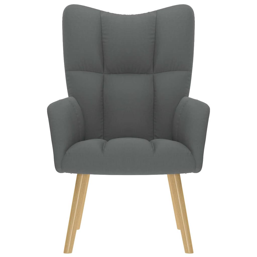 Poilsio kėdė, tamsiai pilkos spalvos, audinys