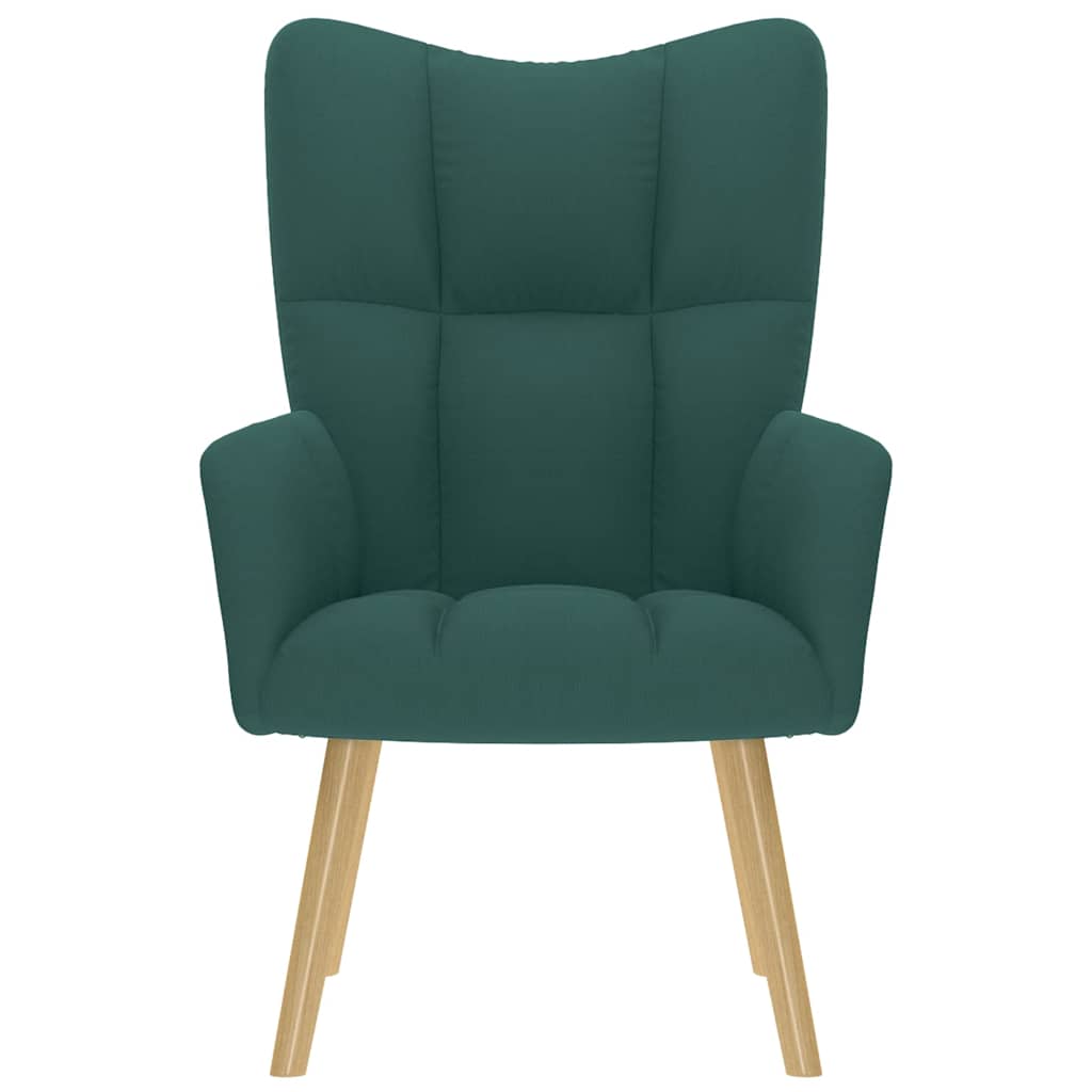 Poilsio kėdė, tamsiai žaliai spalvos, audinys