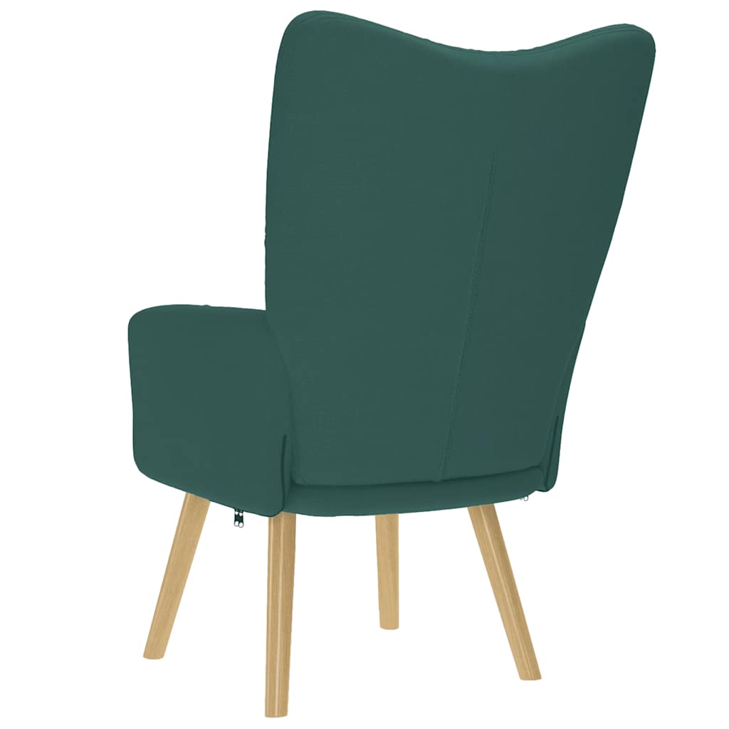 Poilsio kėdė, tamsiai žaliai spalvos, audinys