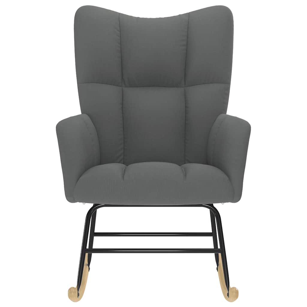 Supama kėdė, tamsiai pilkos spalvos, audinys