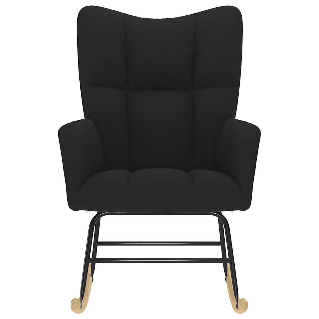 Supama kėdė, juodos spalvos, audinys