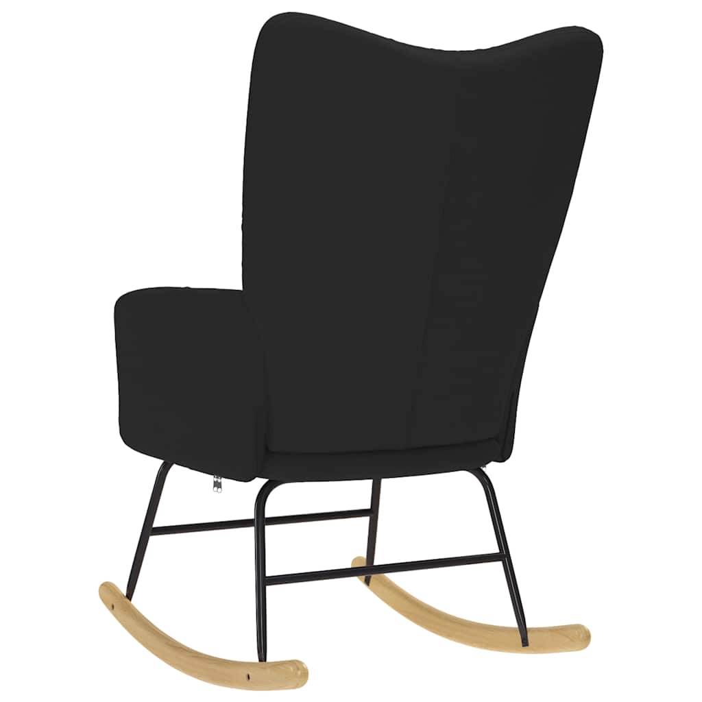 Supama kėdė, juodos spalvos, audinys