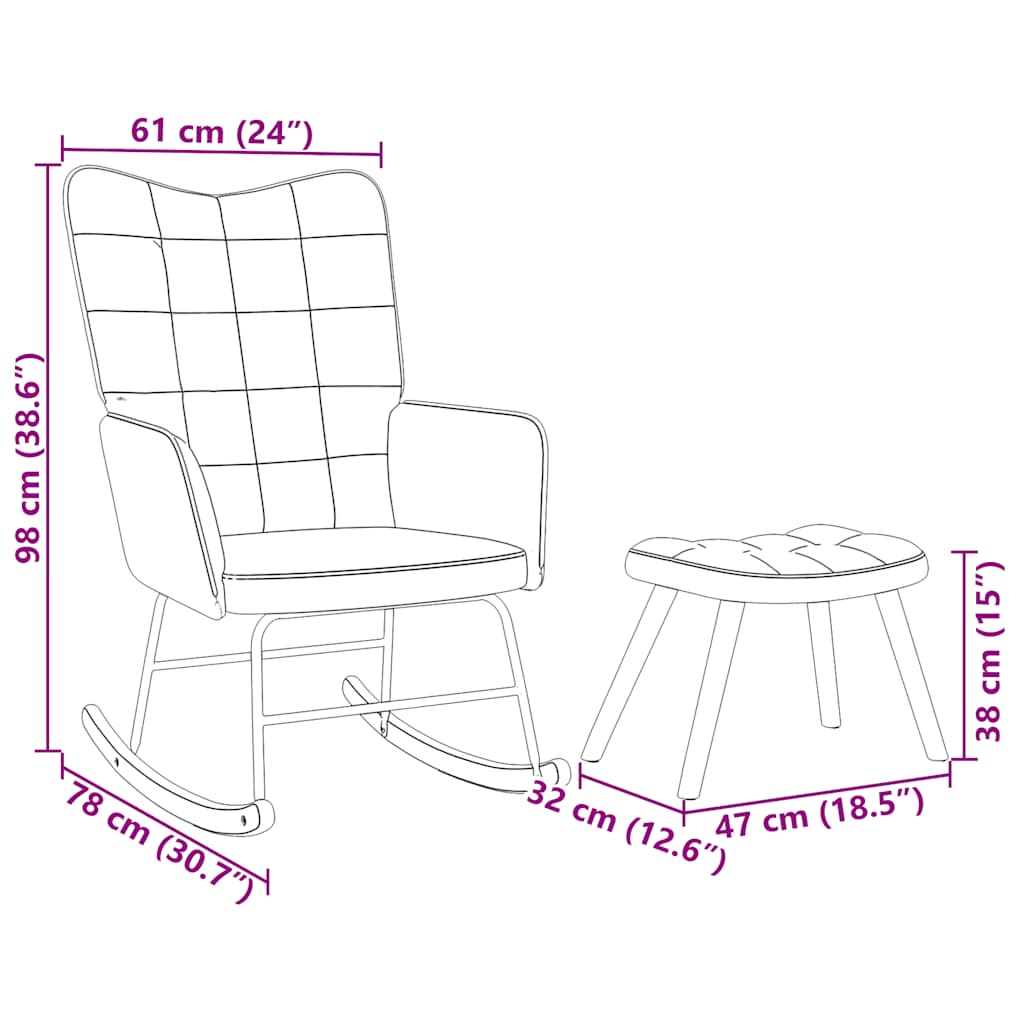Supamoji kėdė su taburetėle, šviesiai pilka, aksominė