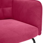 supama kėdė su taburete Wine Red Velvet