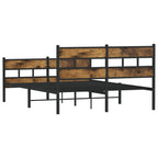 Lovos rėmas be čiužinio, dūminio ąžuolo, 160x200cm, metalas