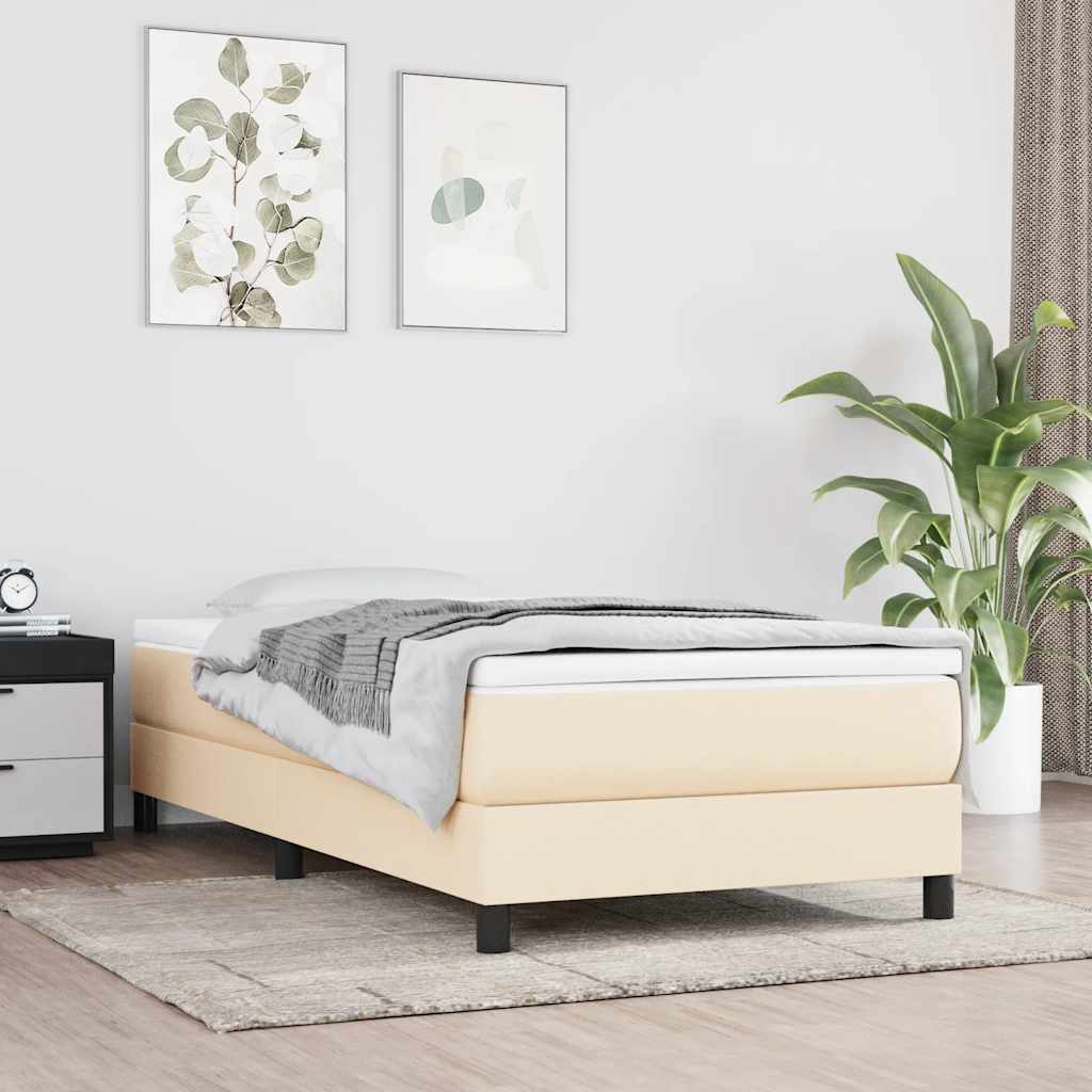 Kišeninių spyruoklių čiužinys vaikams, vidutinio kietumo, kreminis, 80x160cm, audinys