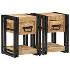 Šalia lovos spintelė su stalčių 2 pcs Ruda 30 x 30 x 40 cm