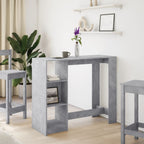 Baro stalas su lentyna, betono, 124x46x103,5cm, mediena