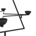 Metalinė Kalėdų eglutė, juodos spalvos, 75cm