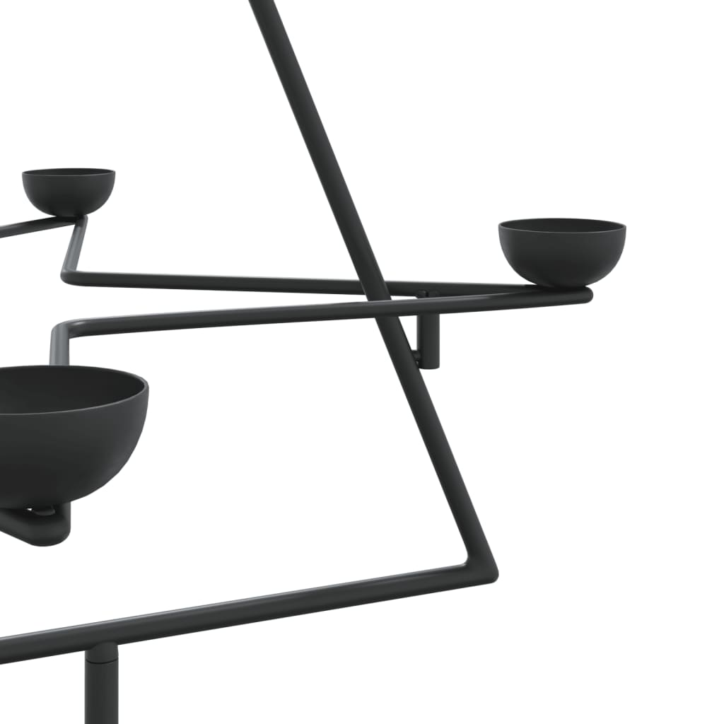 vidaXL Metalinė Kalėdų eglutė, juodos spalvos, 75cm