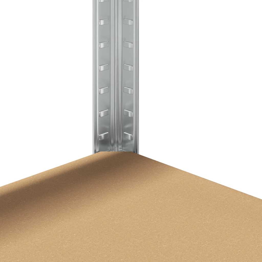 Tvirta lentyna, 5 aukštų, sidabrinė, plienas/apdirbta mediena