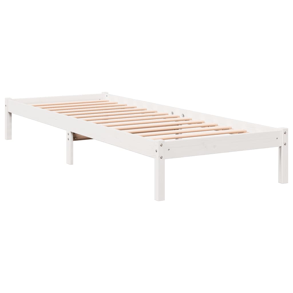 Lovos rėmas be čiužinio, baltas, 90x220cm, pušis, itin ilgas