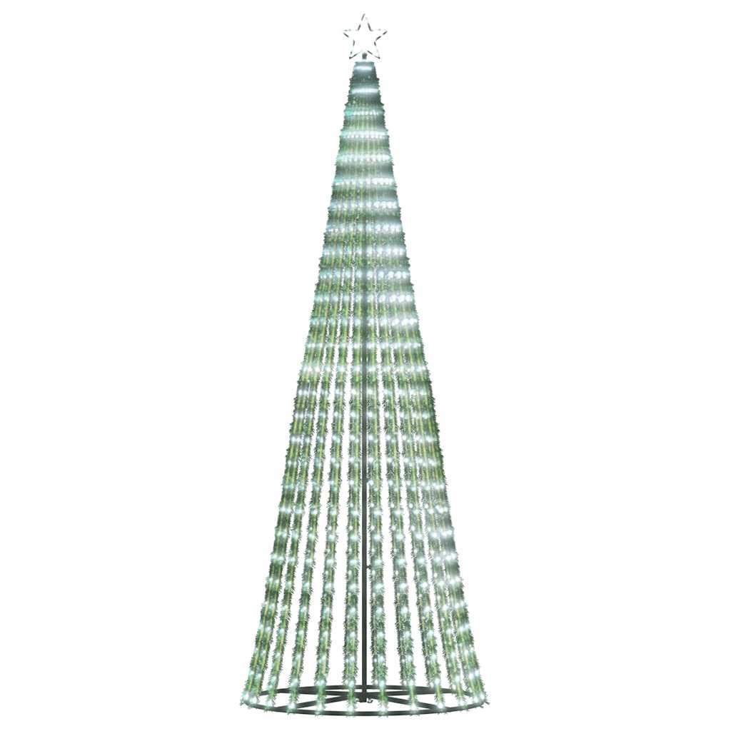 LED Kalėdų eglutė 475 LED Šalta Balta 247 cm