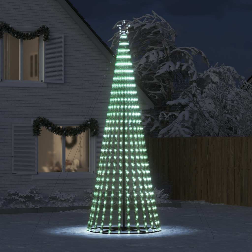 LED Kalėdų eglutė 1028 LEDs Šalta Balta 403 cm