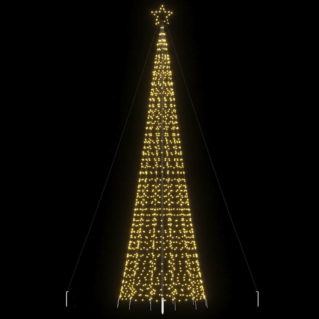 LED Kalėdų eglutė su smaigaliais 1534 LED Šiltai balta 500 cm