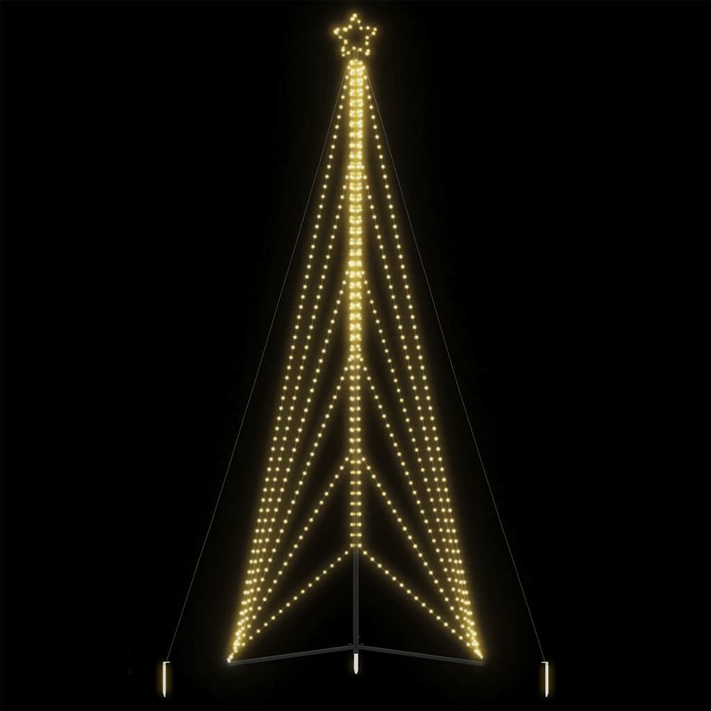 LED Kalėdų eglutė 861 LEDs Šilta Balta 478 cm